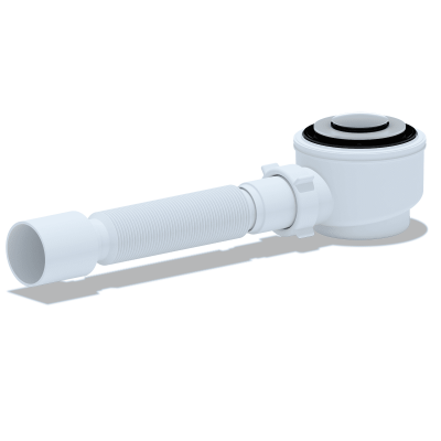 Сифон для душ поддона АНИ клик-клак с ГИБКОЙ гофрой 1 1/2" Ф50 Е415CLS - фото 1